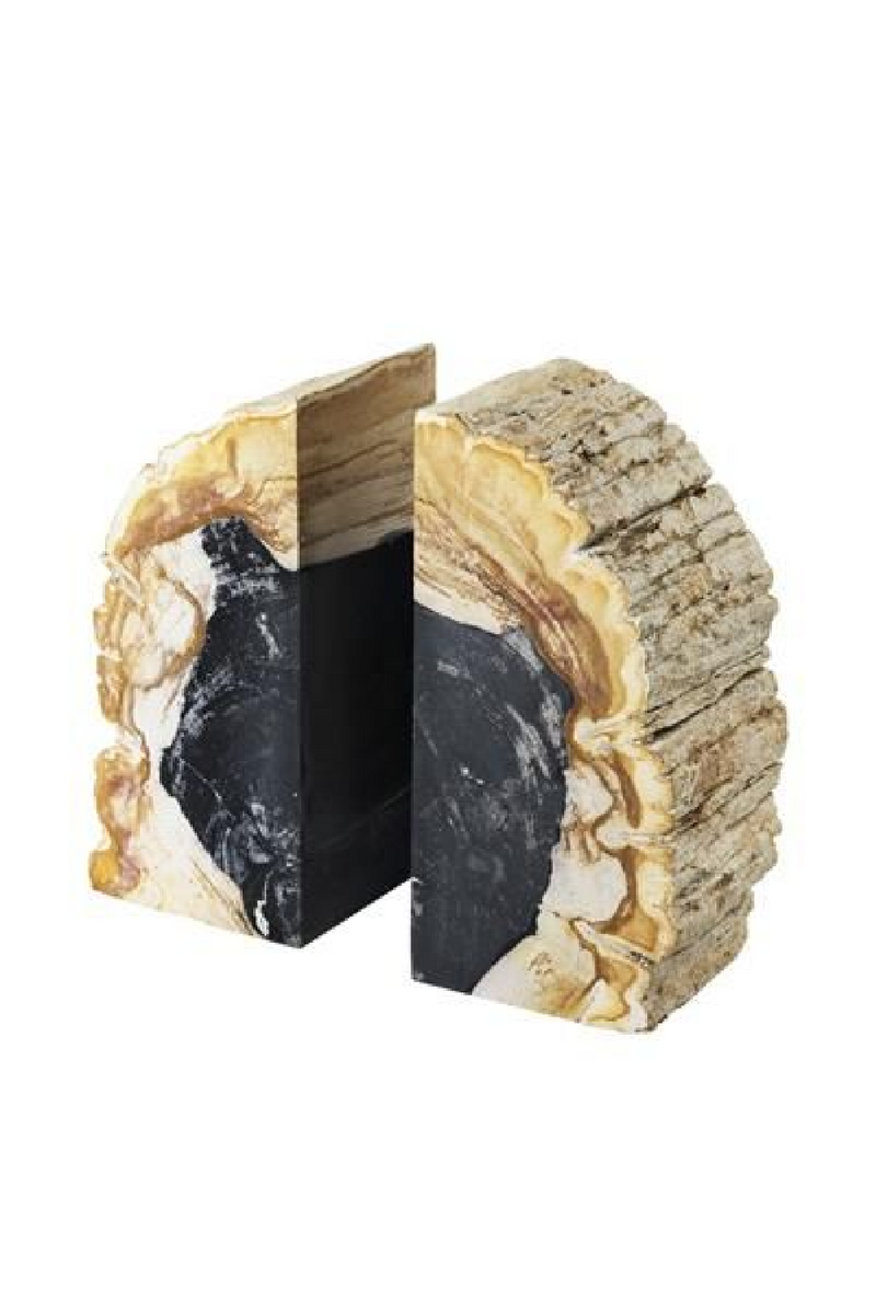 Petrified Wood Bookends | Eichholtz Opia | Woodfurniture.com