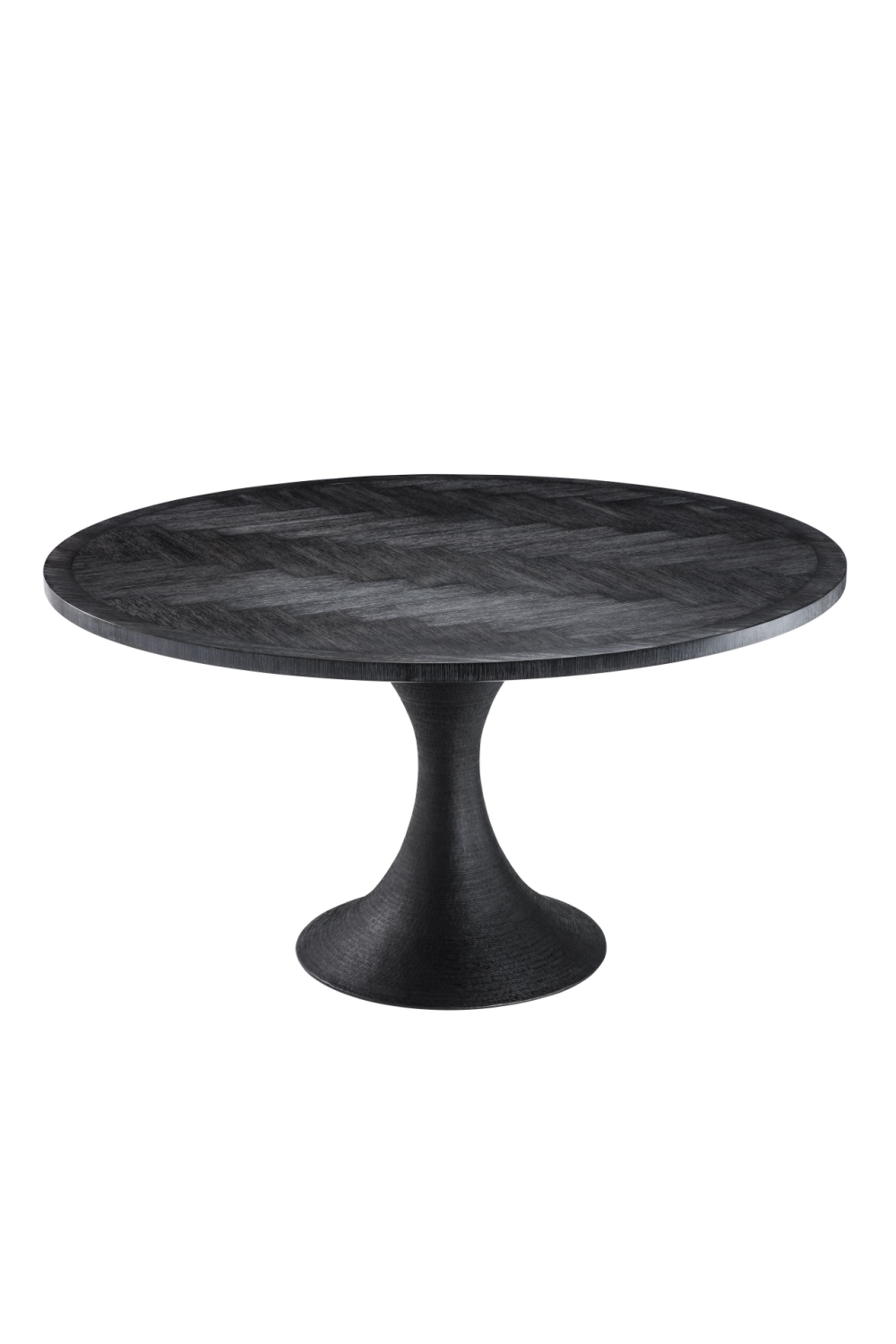 Round Charcoal Dining Table | Eichholtz Melchior | Woodfurniture.com