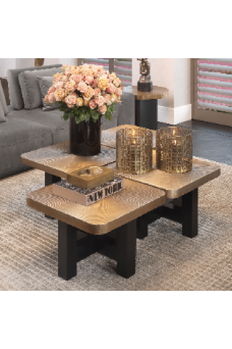 Ribbed Brass Coffee Table | Eichholtz Agoura | Woodfurniture.com
