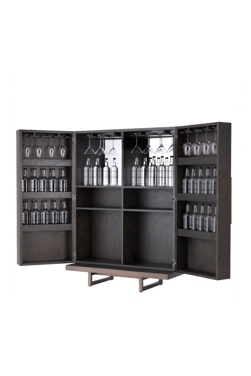 Mocha Straight Oak Veneer Wine Cabinet | Eichholtz Harrison | Woodfurniture.com
