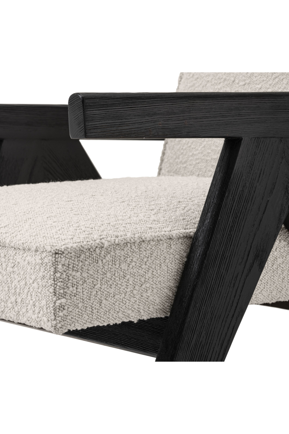 Bouclé Wooden Framed Lounge Chair | Eichholtz Greta | Woodfurniture.com