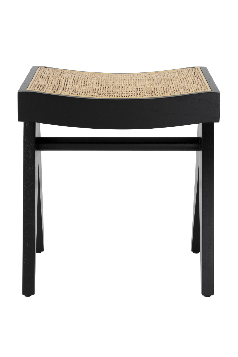 Black Rattan Stool | Eichholtz Arnaud | Woodfurniture.com