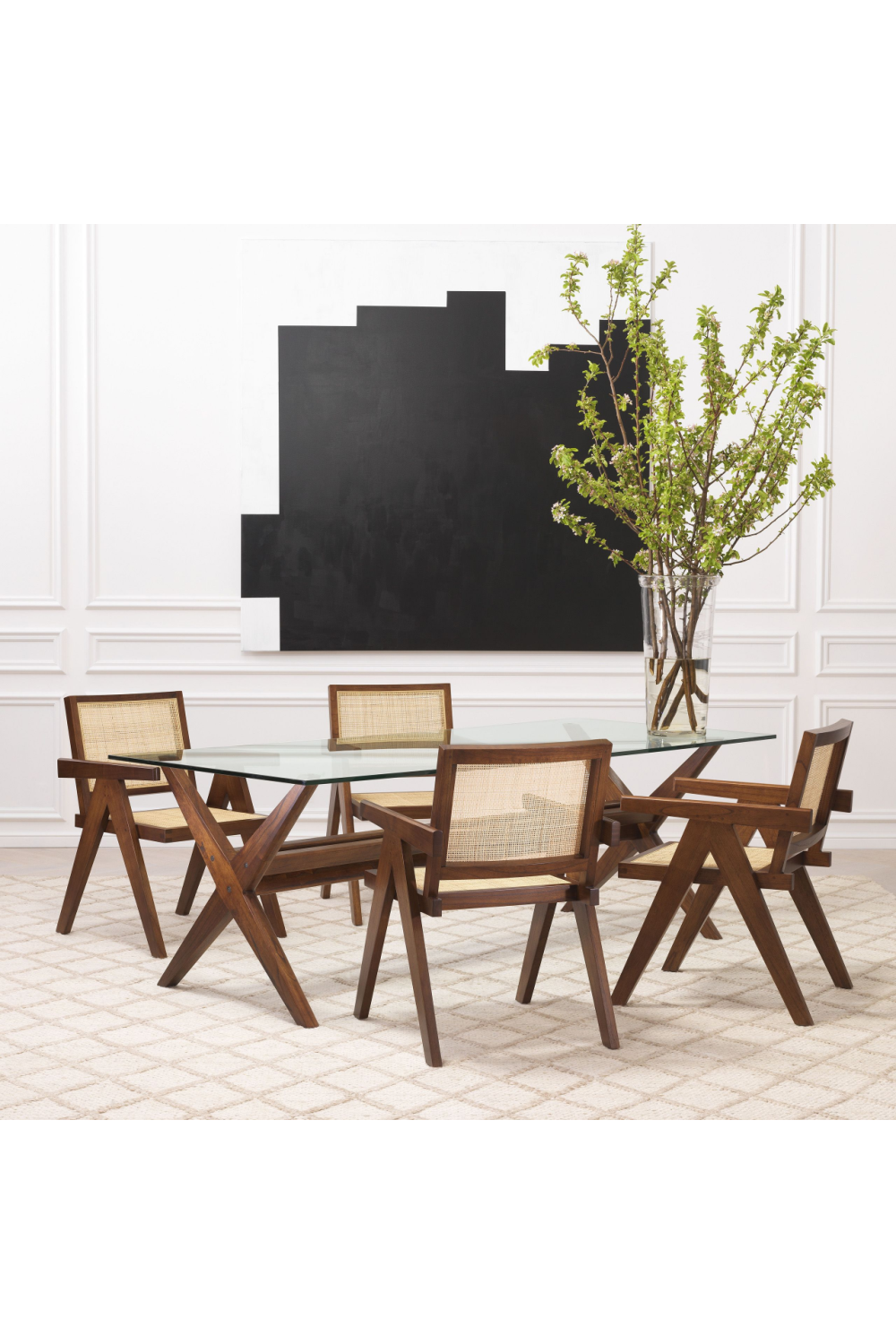 Rattan Cane Dining Armchair | Eichholtz Aristide | Woodfurniture.com