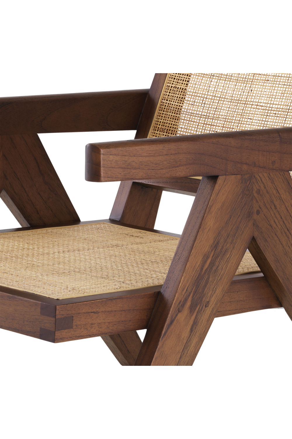 Brown Rattan Lounge Armchair | Eichholtz Aristide | Woodfurniture.com