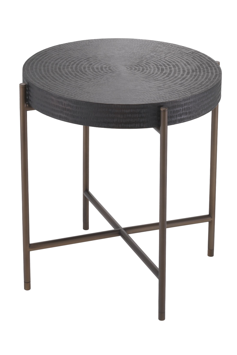 Round Gunmetal Side Table | Eichholtz Nikos | Woodfurniture.com