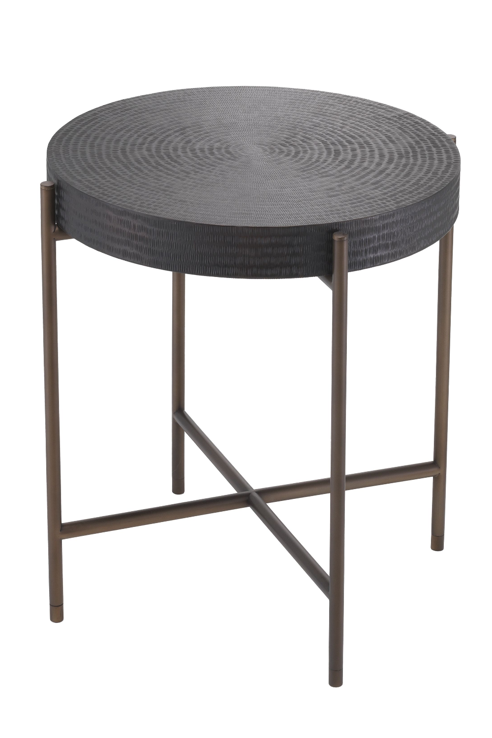 Round Gunmetal Side Table | Eichholtz Nikos | Woodfurniture.com