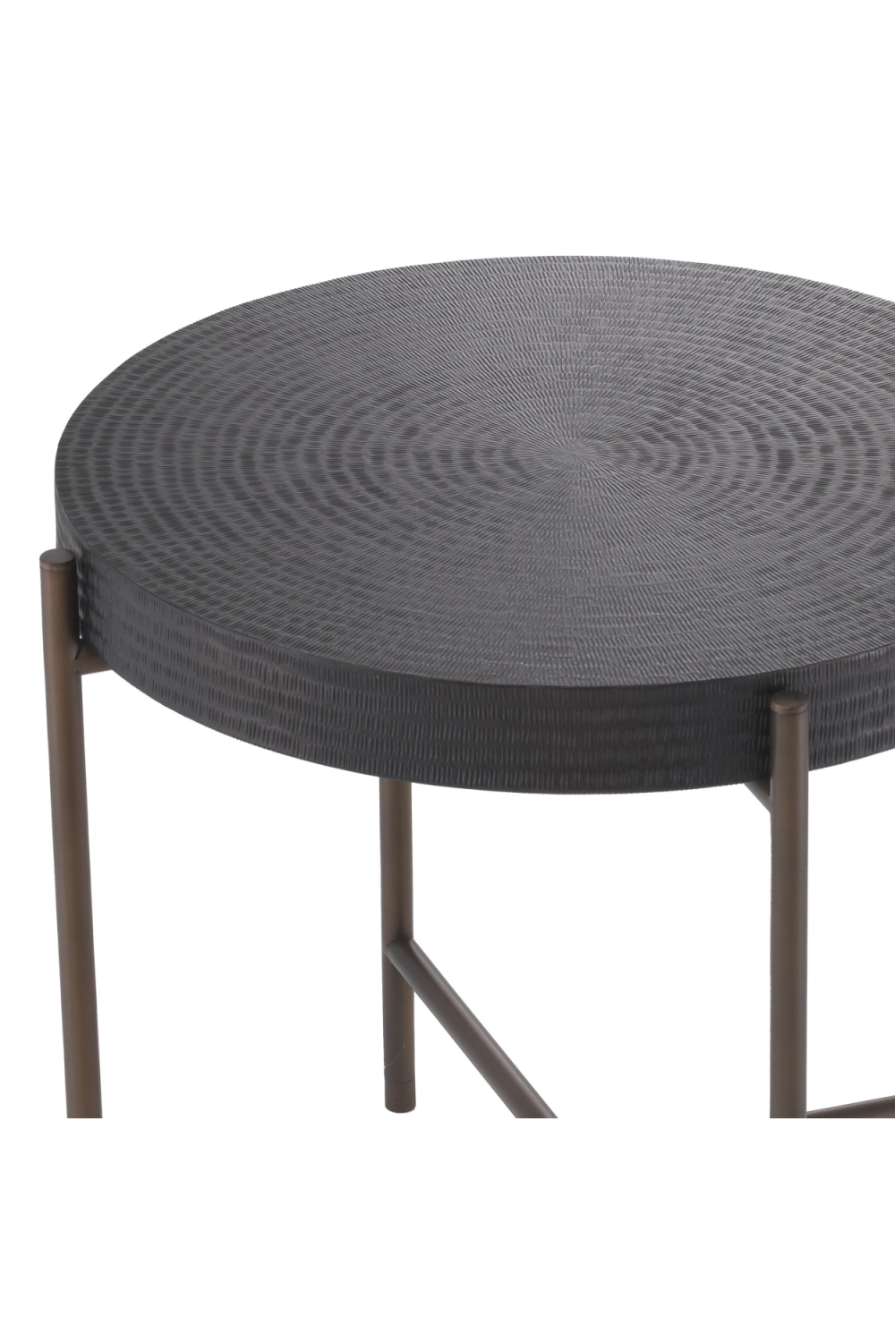 Round Gunmetal Side Table | Eichholtz Nikos | Woodfurniture.com