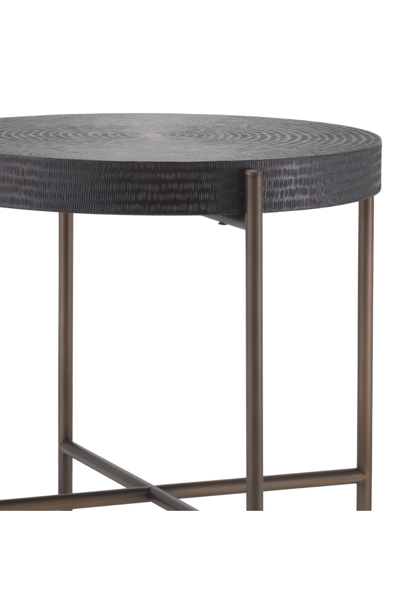 Round Gunmetal Side Table | Eichholtz Nikos | Woodfurniture.com