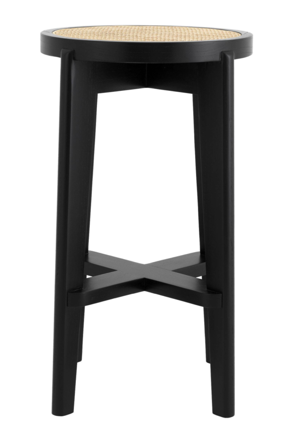 Black Rattan Bar Stool | Eichholtz Dareau | Woodfurniture.com