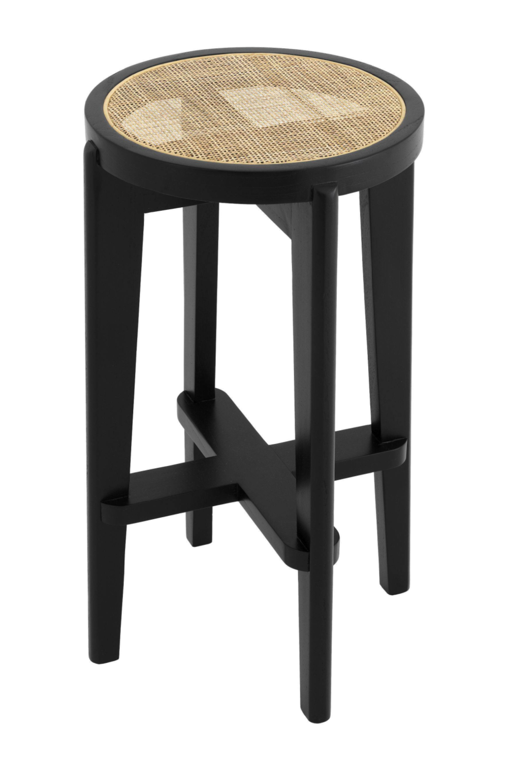 Black Rattan Bar Stool | Eichholtz Dareau | Woodfurniture.com