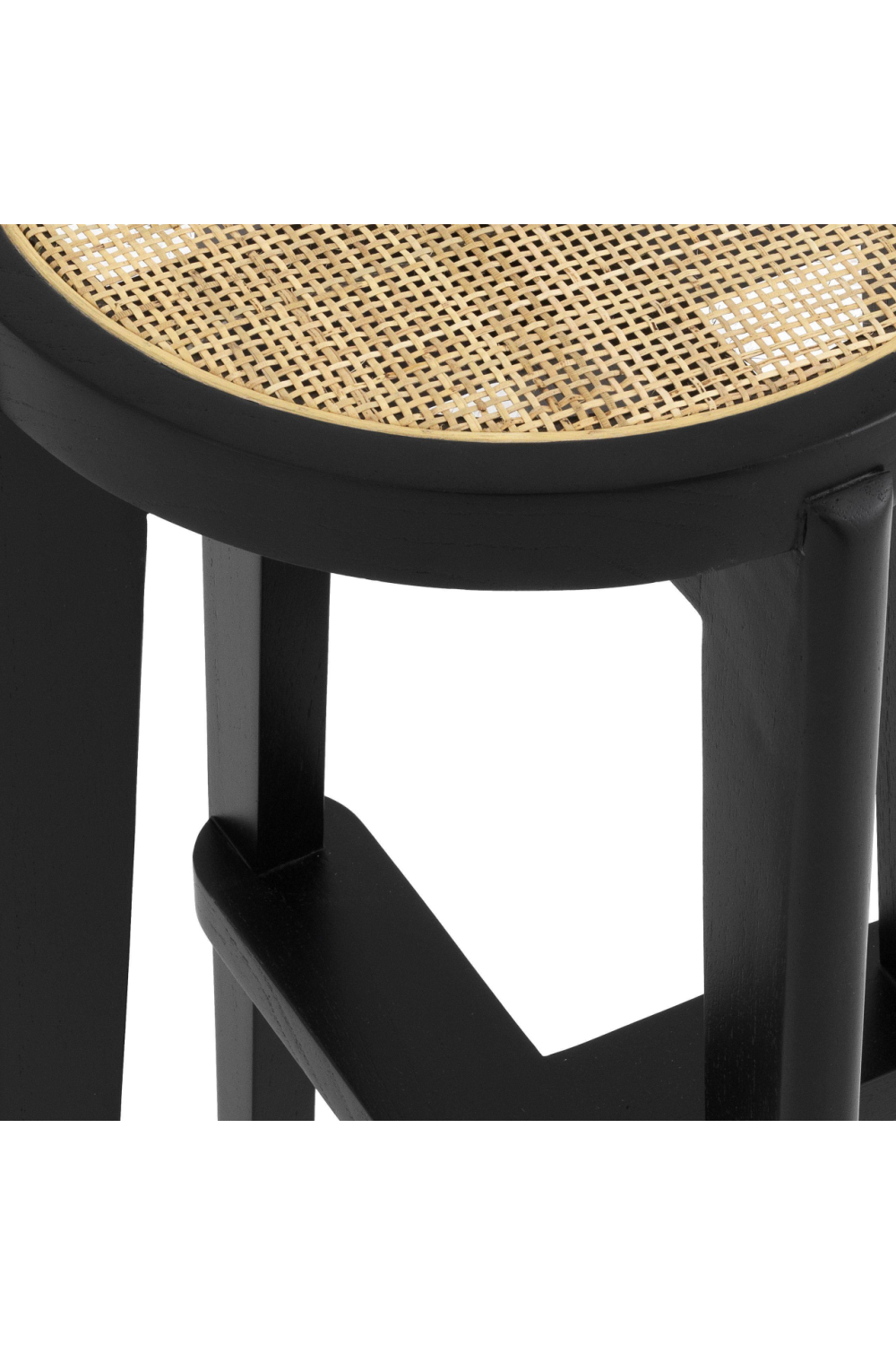 Black Rattan Bar Stool | Eichholtz Dareau | Woodfurniture.com