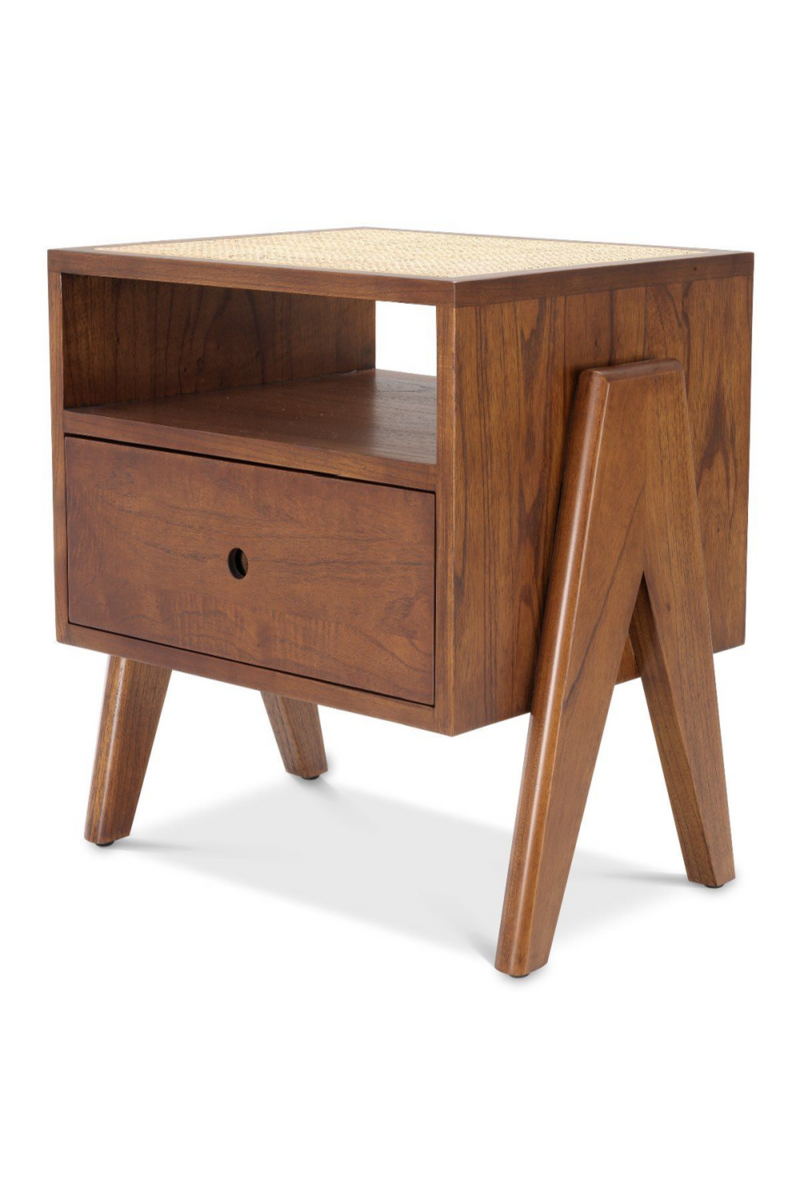 Rattan V-Legged Bedside Table | Eichholtz Latour | Wood Furniture