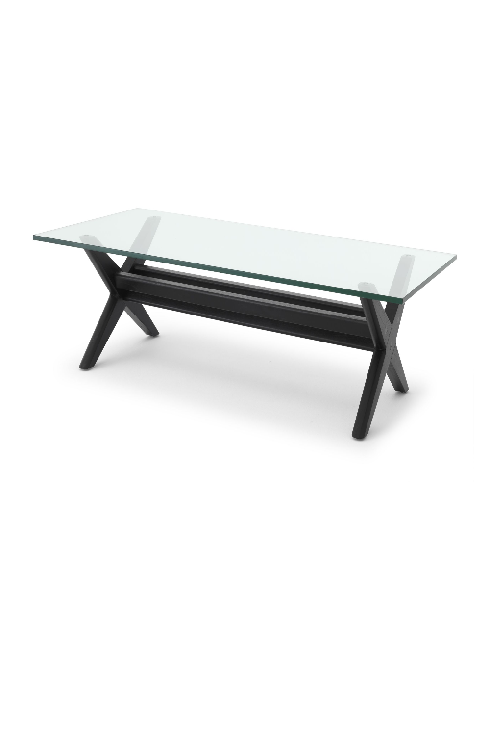 Black X-Shaped Legs Coffee Table | Eichholtz Maynor | Woodfurniture.com