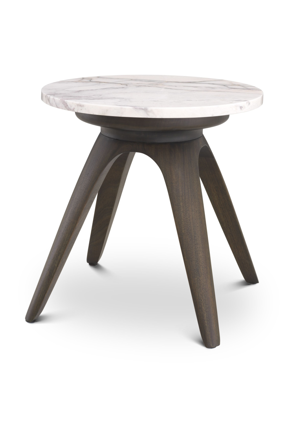 Tapered Legs Round Marble Side Table | Eichholtz Borre | Woodfurniture.com