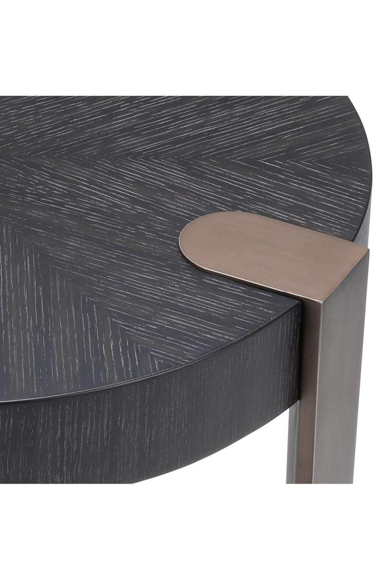 Charcoal Gray Oak Veneer Side Table | Eichholtz Oxnard | Woodfurniture.com