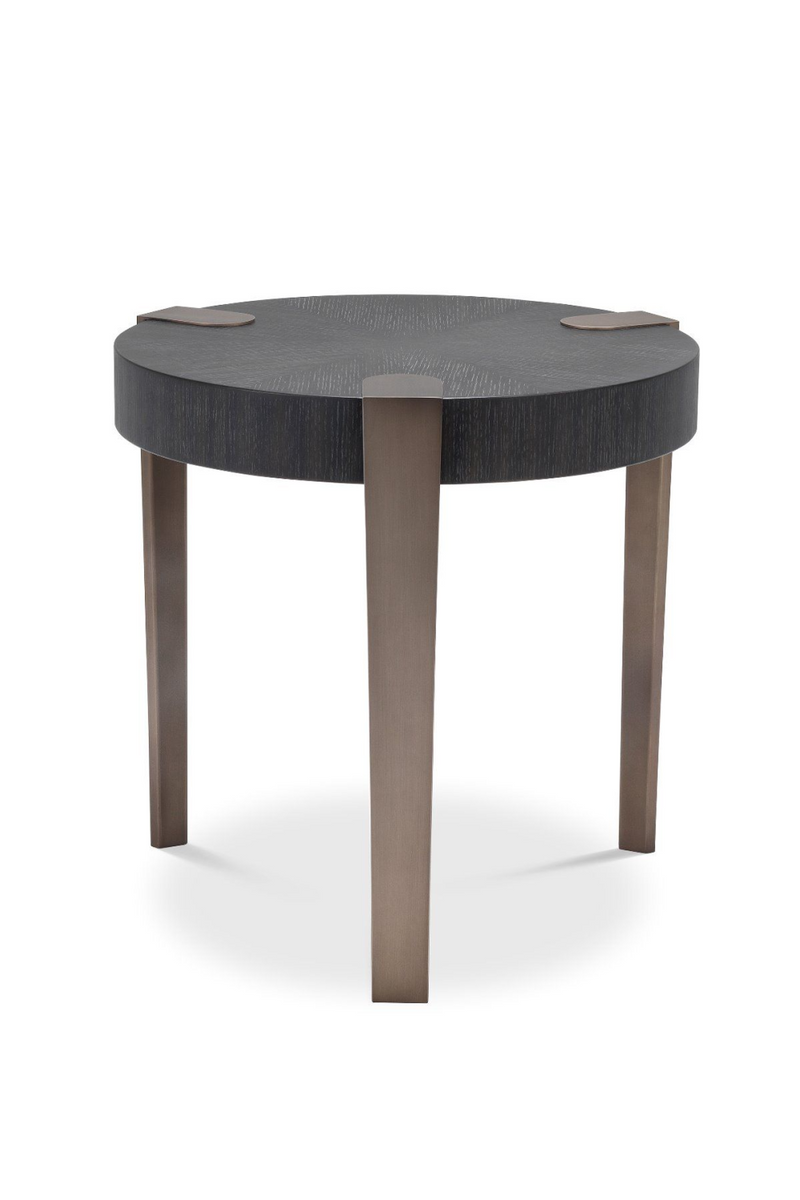 Charcoal Gray Oak Veneer Side Table | Eichholtz Oxnard | Woodfurniture.com