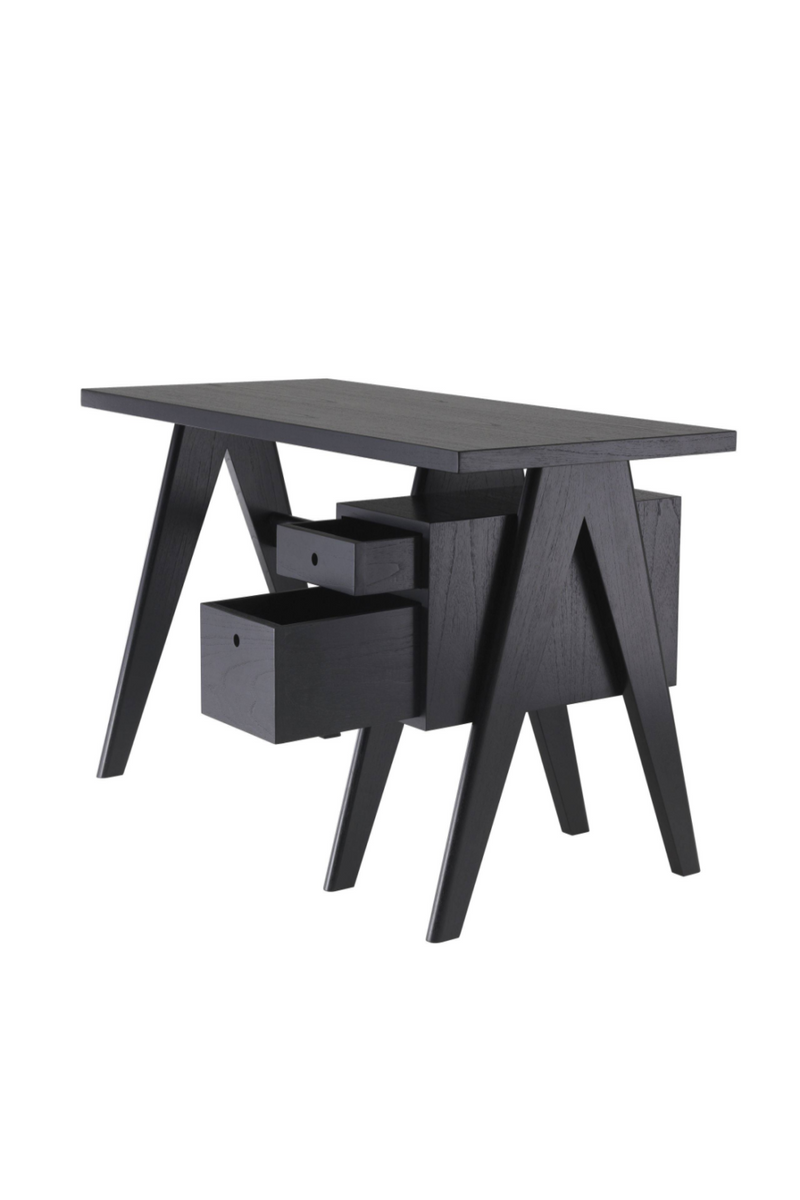 Black Wooden X-Leg Desk | Eichholtz Jullien | Quality Wood Furniture
