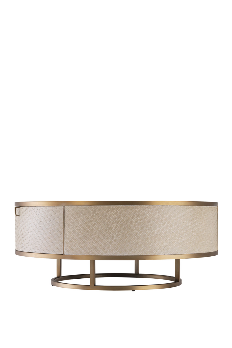 Brass Oak Round Coffee Table | Eichholtz Napa Valley | OROA TRADE