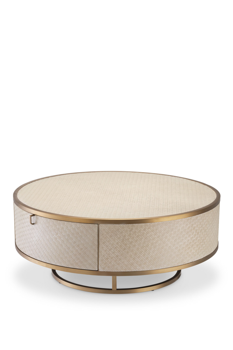 Brass Oak Round Coffee Table | Eichholtz Napa Valley | OROA TRADE