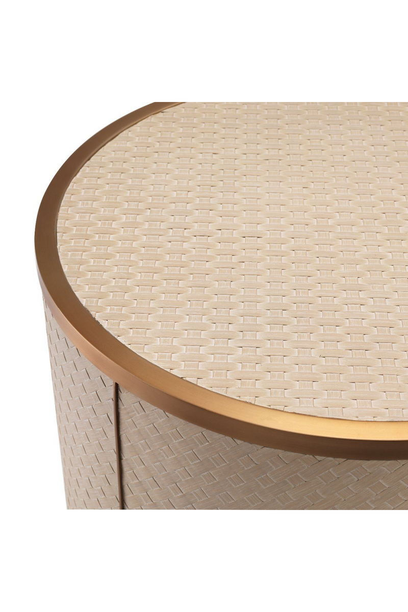 Woven Washed Oak Side Table | Eichholtz Napa Valley | Woodfurniture.com