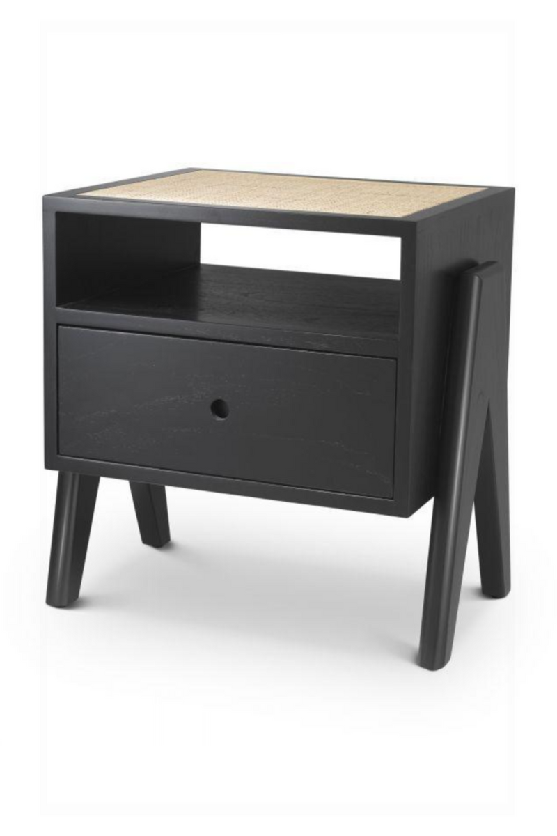 Black Rattan Bedside Table | Eichholtz Latour | Woodfurniture.com