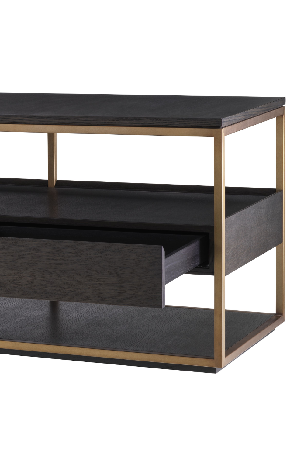 Mocha Straight Oak TV Cabinet | Eichholtz Parker - L | Woodfurniture.com