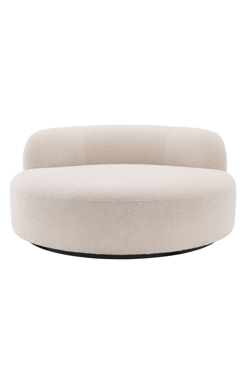Cream Bouclé Round Sofa | Eichholtz Björn | Woodfurniture.com