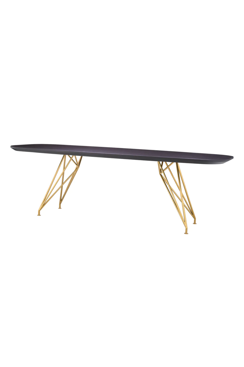 Black Oak Herringbone Dining Table | Eichholtz Levante | Woodfurniture.com