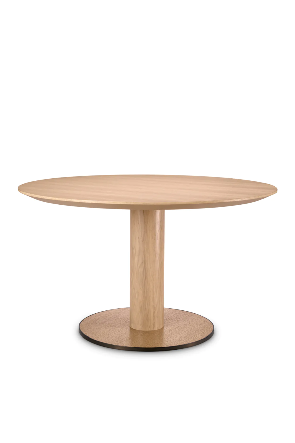 Round Oak Pedestal Dining Table | Eichholtz Astro | Woodfurniture.com