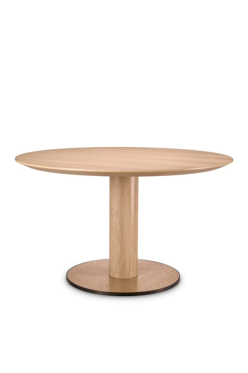 Round Oak Pedestal Dining Table | Eichholtz Astro | Woodfurniture.com
