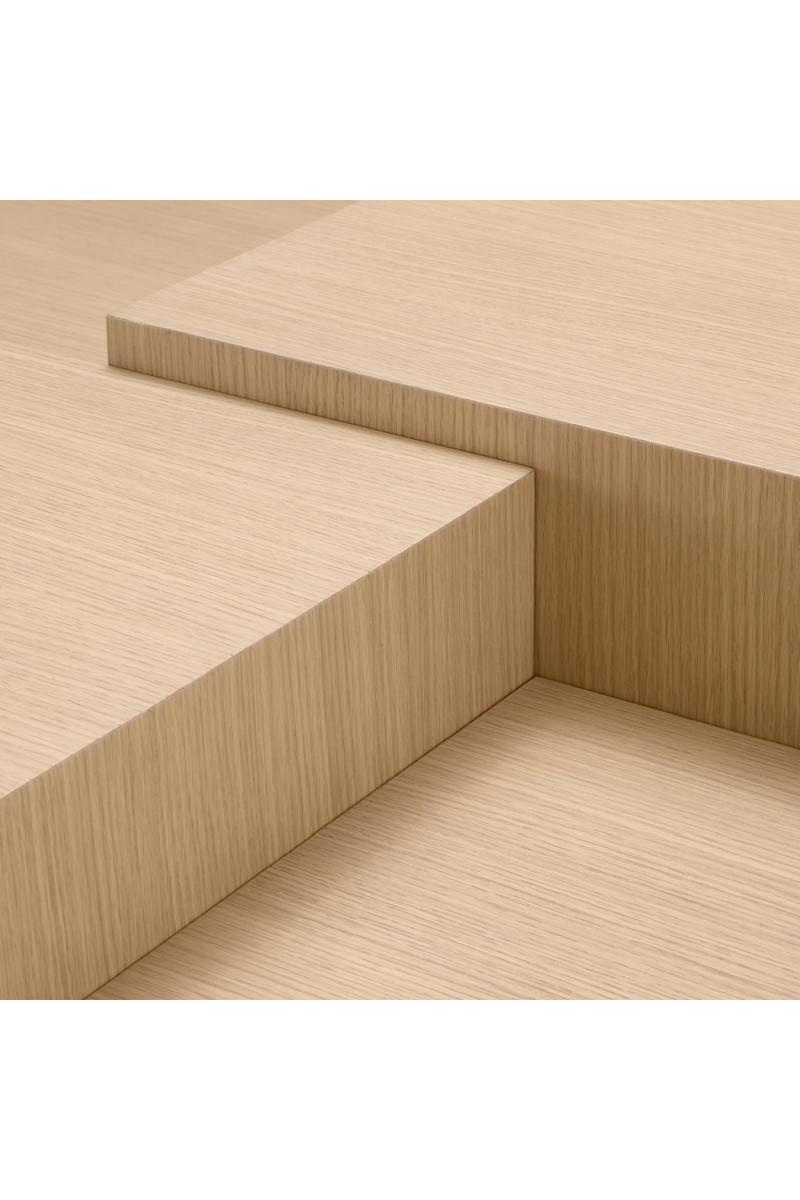 Oak Geometrical Coffee Table | Eichholtz Nerone | Woodfurniture.com