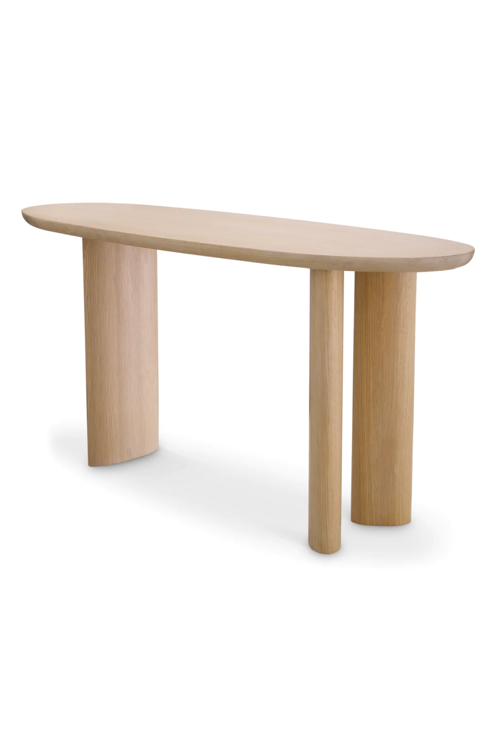 Scandi Oak Oval Console Table | Eichholtz Lindner | Woodfurniture.com