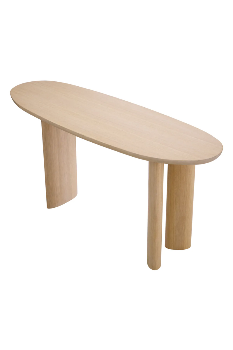Scandi Oak Oval Console Table | Eichholtz Lindner | Woodfurniture.com