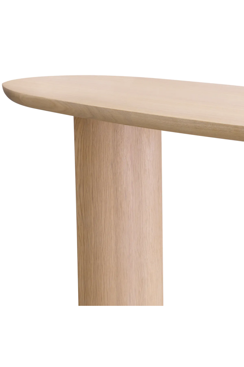 Scandi Oak Oval Console Table | Eichholtz Lindner | Woodfurniture.com
