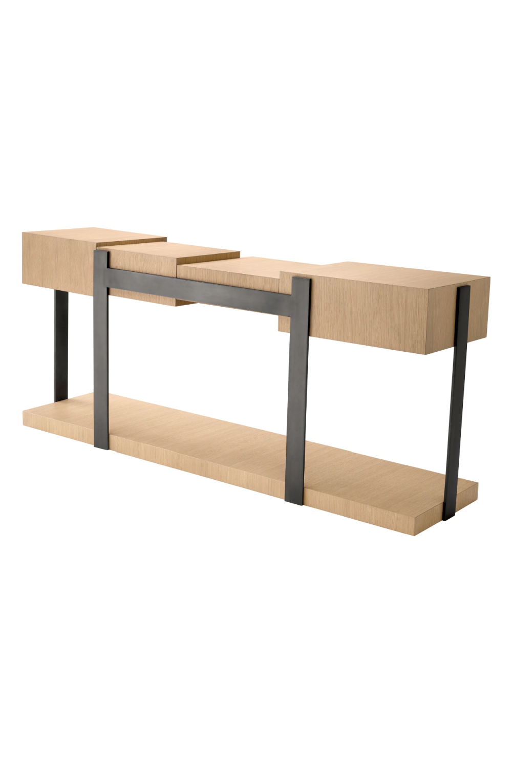 Oak Geometrical Console Table | Eichholtz Nerone | Woodfurniture.com