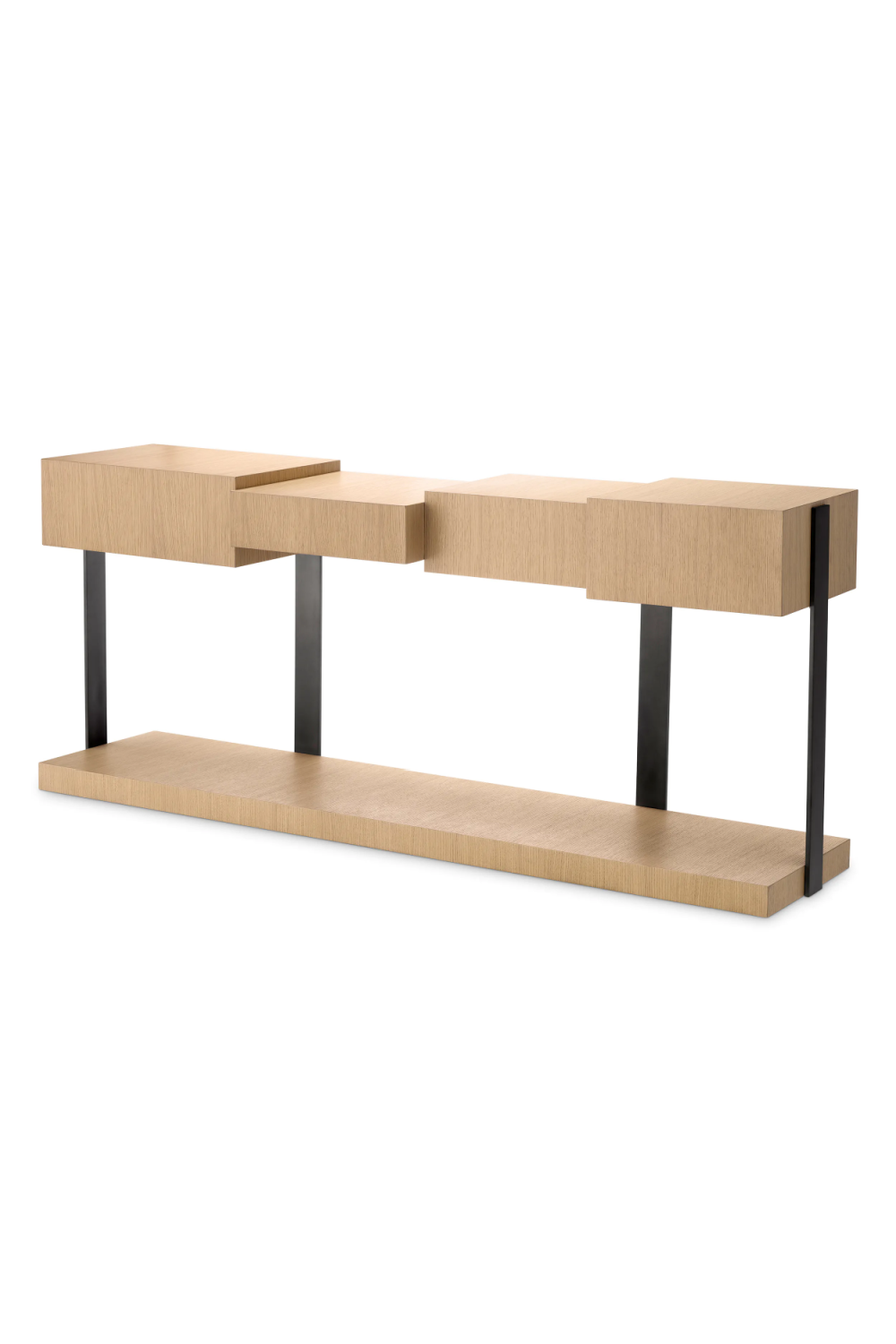 Oak Geometrical Console Table | Eichholtz Nerone | Woodfurniture.com