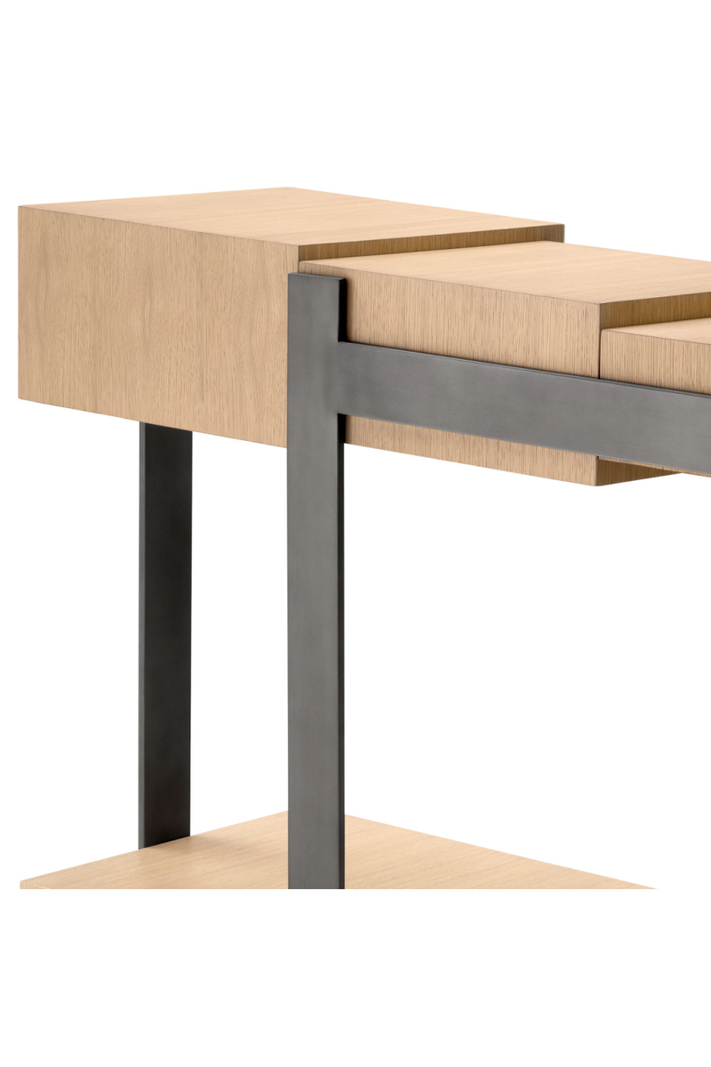 Oak Geometrical Console Table | Eichholtz Nerone | Woodfurniture.com