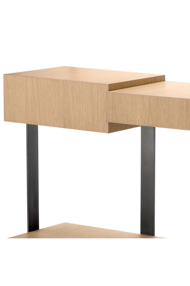 Oak Geometrical Console Table | Eichholtz Nerone | Woodfurniture.com