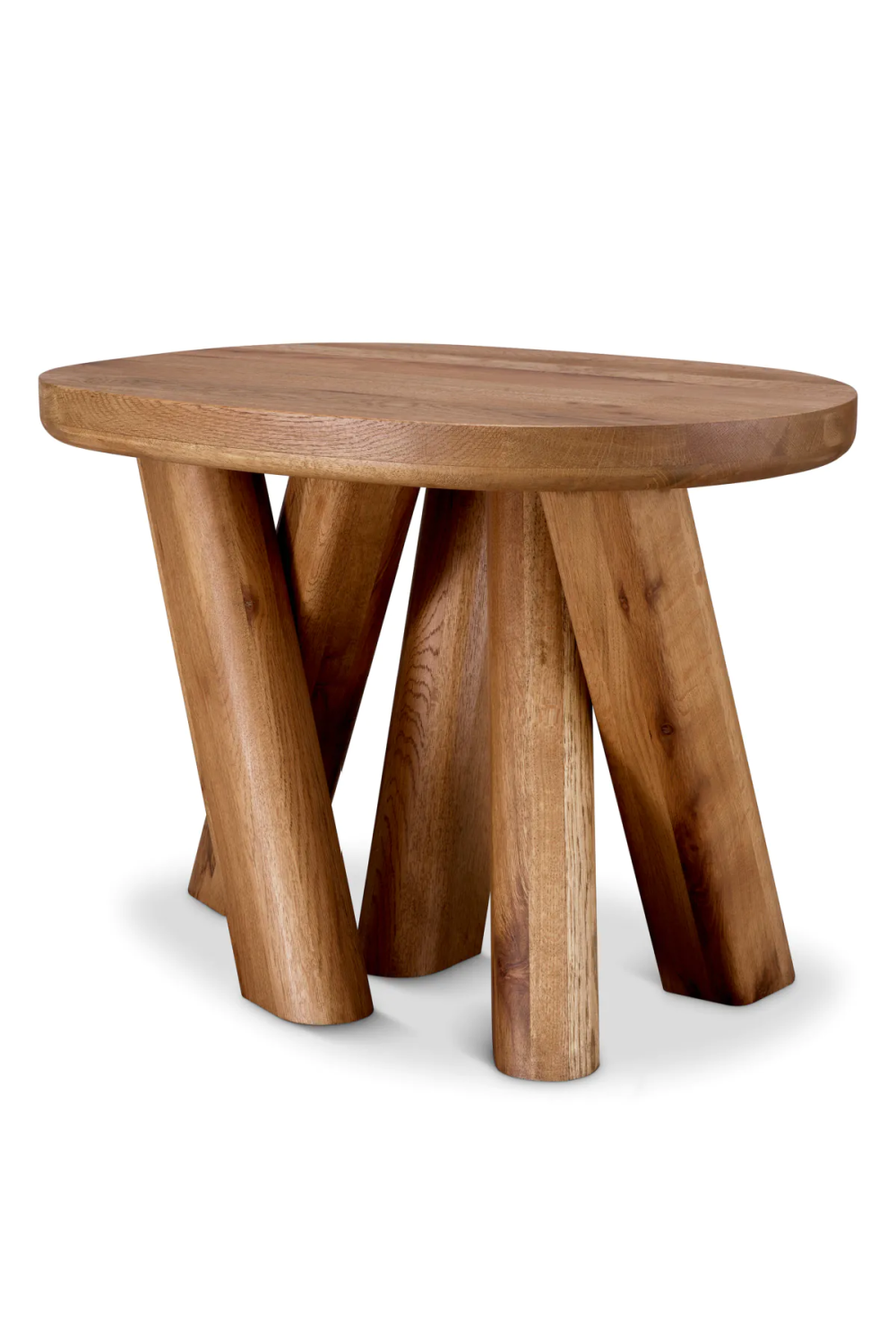 Oval Oak Side Table | Eichholtz Bayshore | Woodfurniture.com