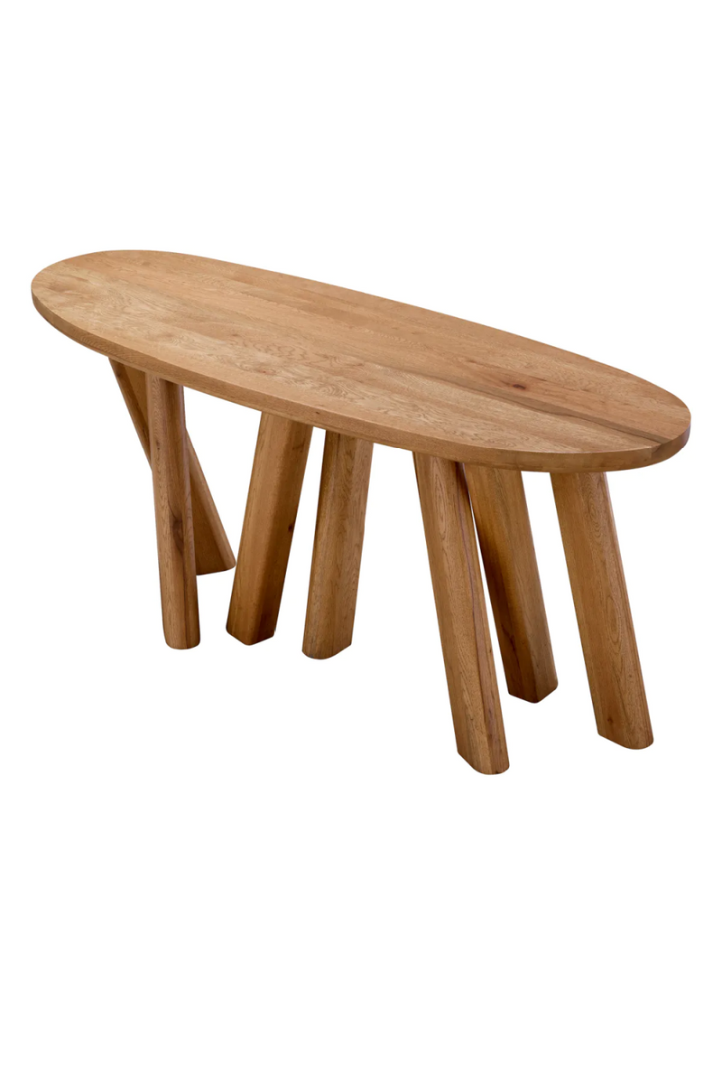Oval Oak Console Table | Eichholtz Bayshore | Woodfurniture.com