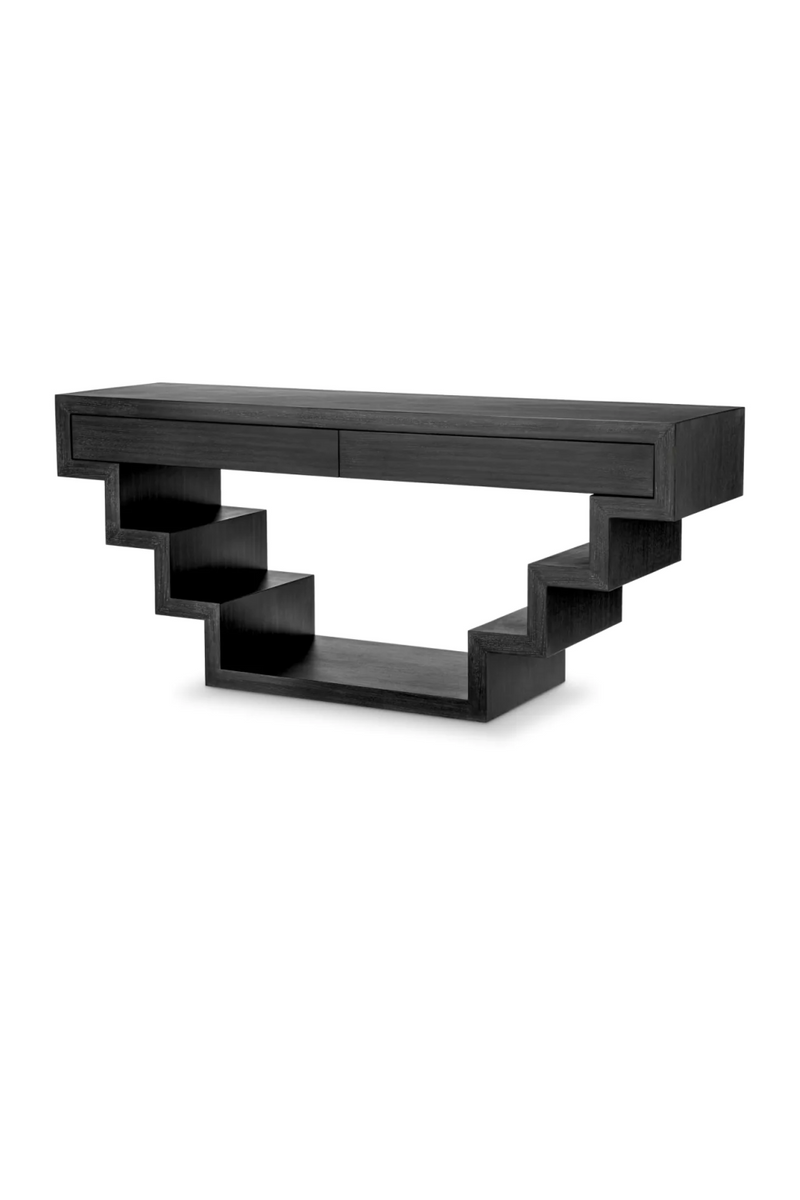 Oak Geometrical Console Table | Eichholtz Rialto | Woodfurniture.com
