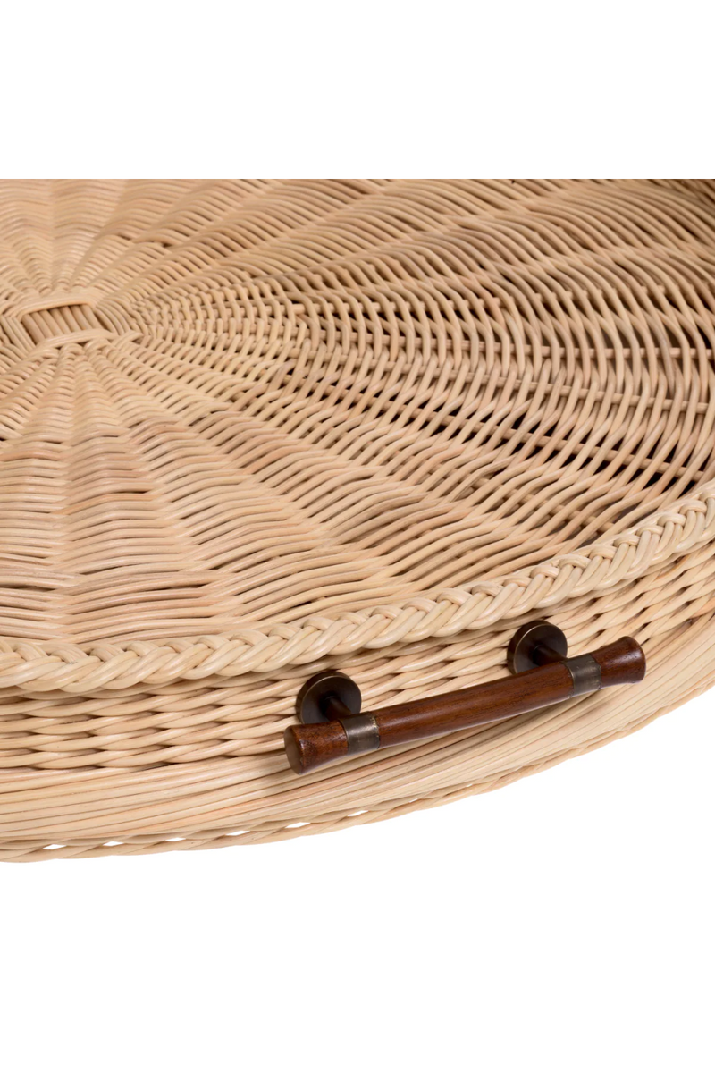 Natural Rattan Round Tray | Eichholtz Vimini | Woodfurniture.com