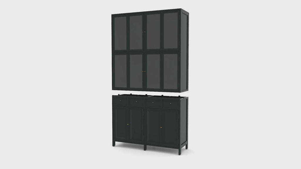 Black Mahogany Display Cabinet | Tikamoon Anna | Woodfurniture.com