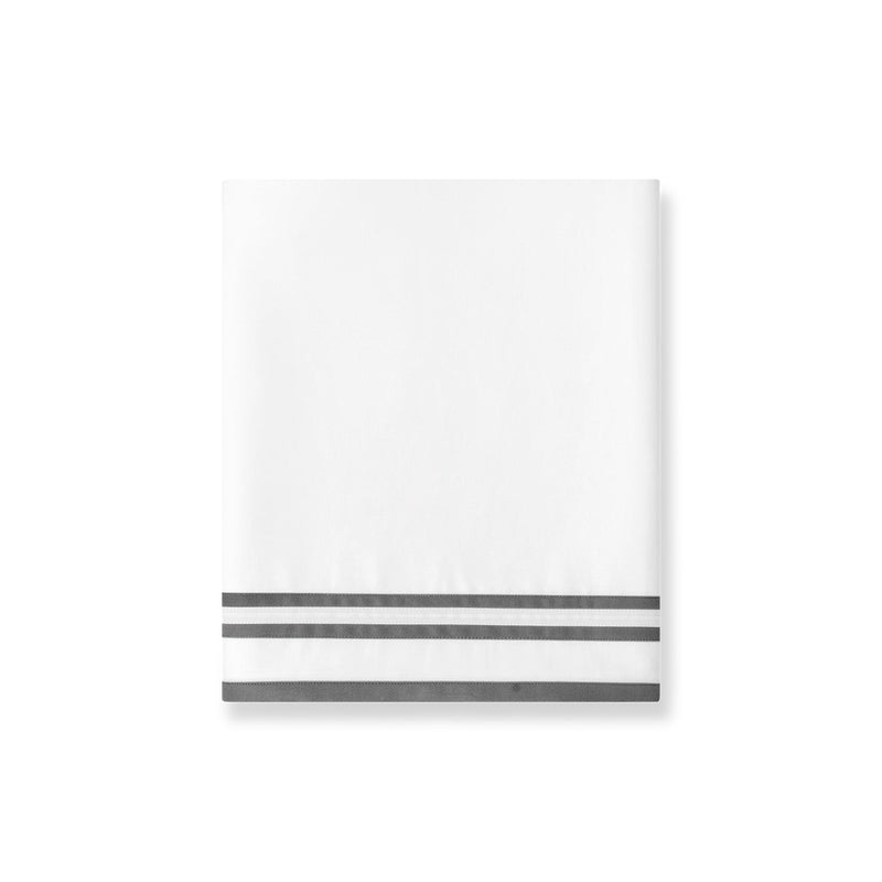 430TC Sateen Striped Flat Sheet | Amalia Home Sonata | Woodfurniture.com
