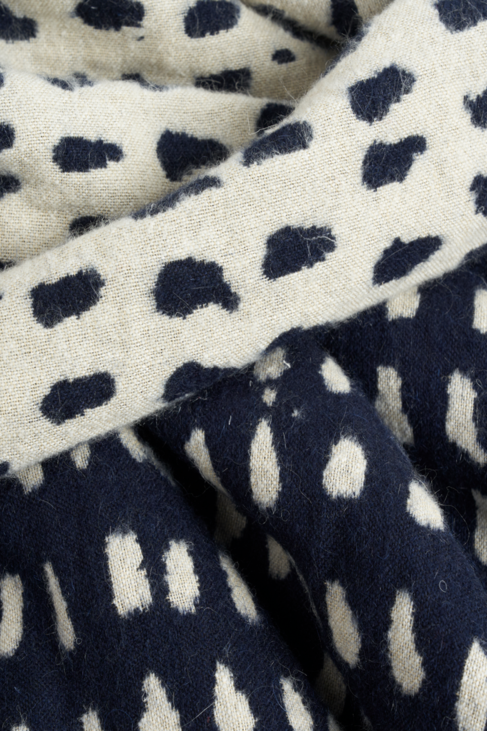 Navy Throw Blanket | Ethnicraft Dots | OROA TRADE