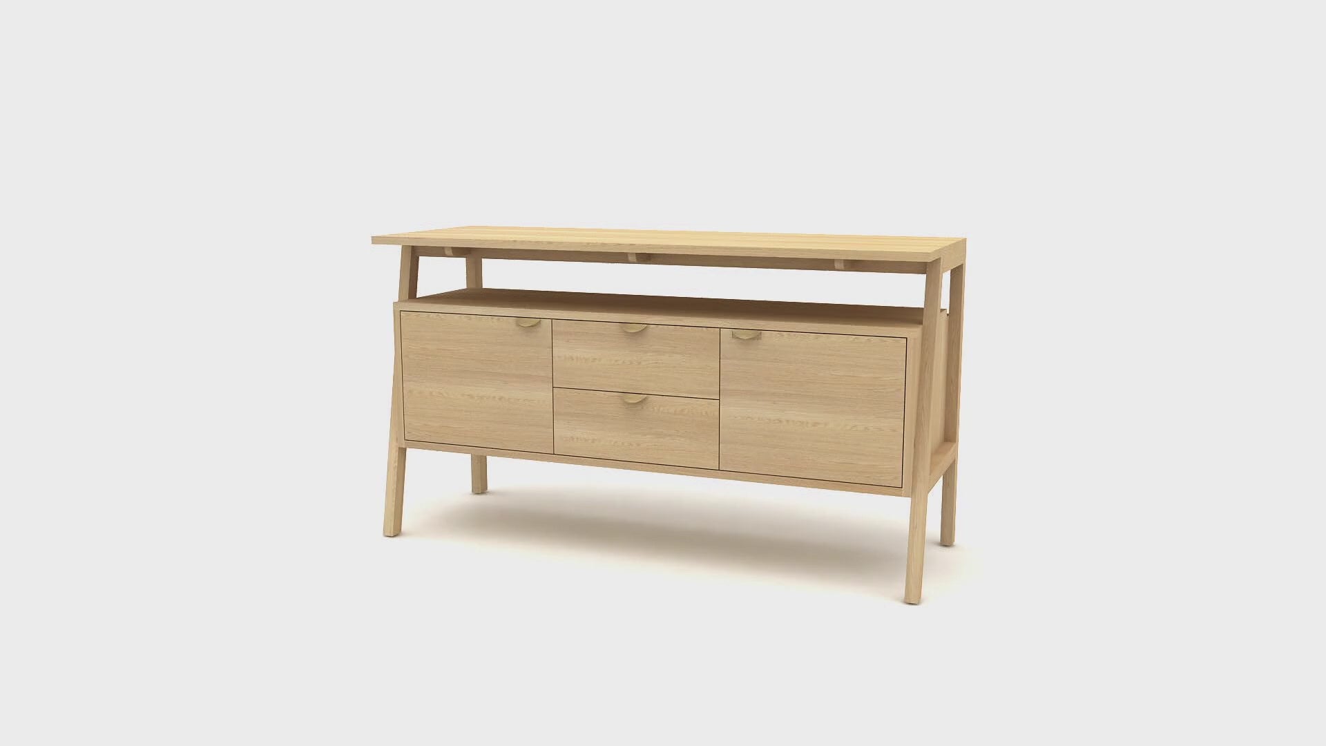 Natural Oak Vanity Unit | Tikamoon Pola | Woodfurniture.com