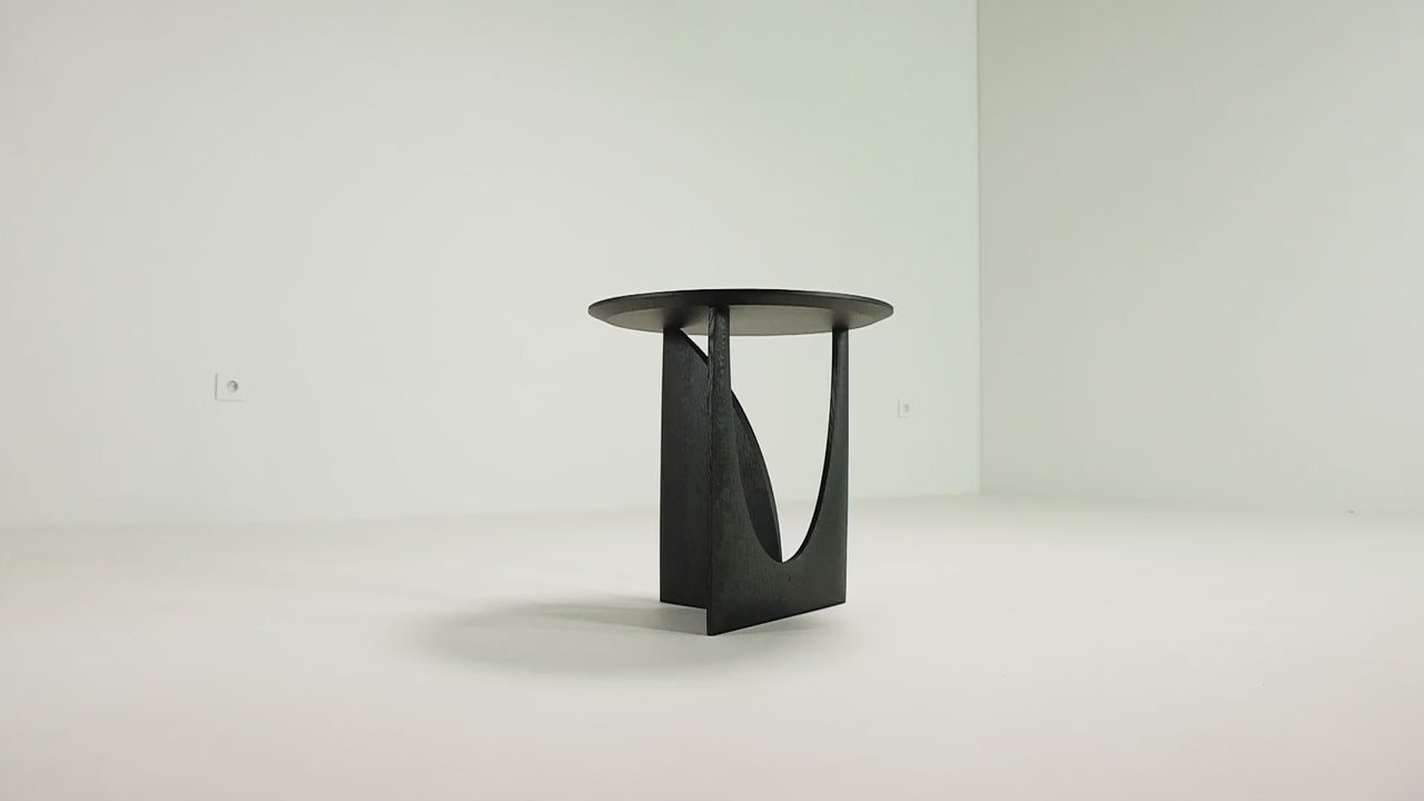 Modern Varnished Side Table | Ethnicraft Geometric | Woodfurniture.com