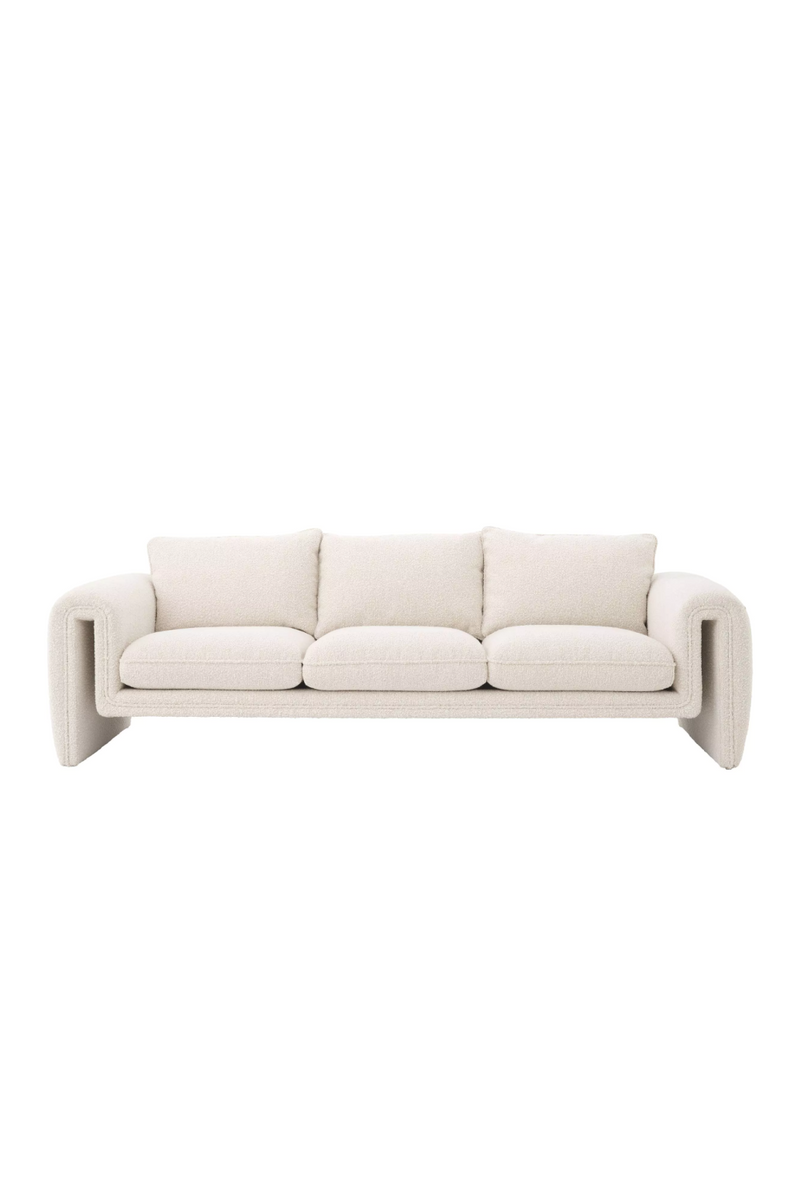 Cream Bouclé Upholstered Sofa | Eichholtz Tondo | Woodfurniture.com
