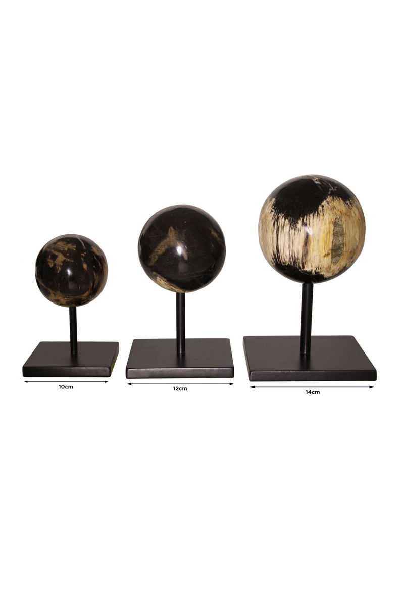 Petrified Wood Sphere On Stand | Andrew Martin | Woodfurniture.com