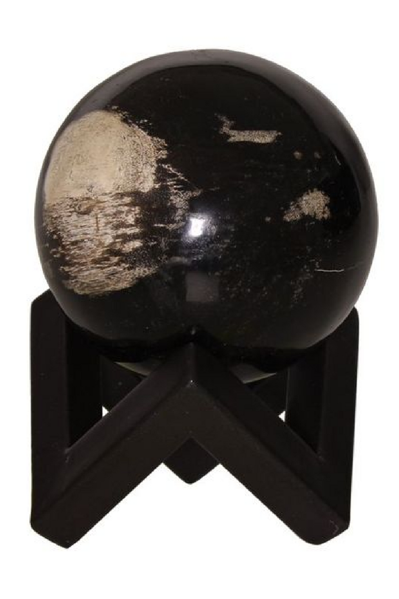 Petrified Wood Decorative Sphere | Andrew Martin | Woodfurniture.com